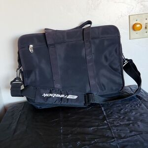 BLACK REEBOK Zip Crossbody Shoulder soft laptop bag brief case ORGANIZER